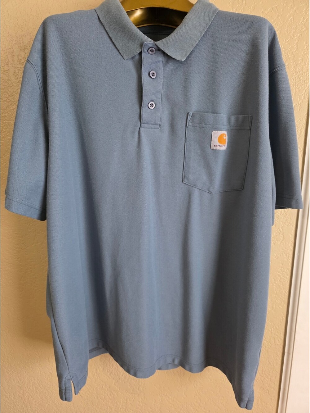 Carhartt Original Fit Polo Shirt in Light Blue, Size XL